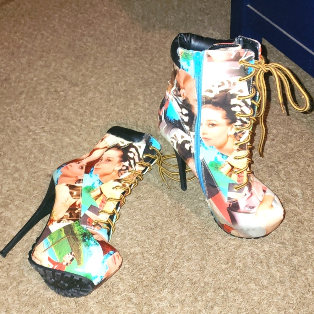 Movie star Audry Hepburn stilettos